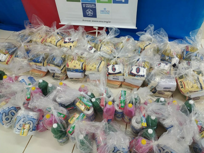 Doação de cestas de alimentos, higiene e limpeza - Filial Chapecó